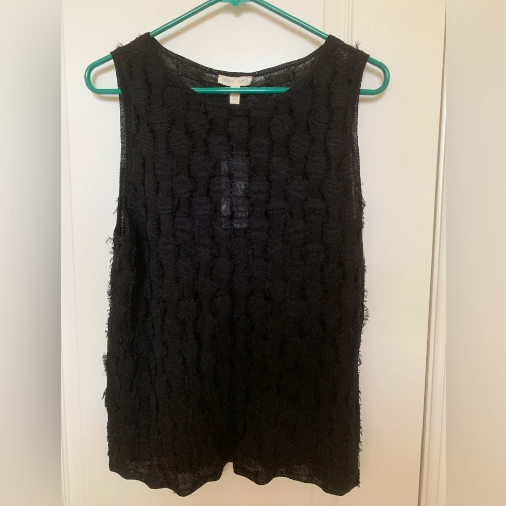 NWT Eileen Fisher Hemp Blend Textured Knit Top S/P Minimalist Organic